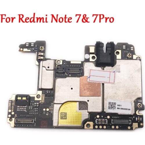 Tested Full Work Original Unlock Motherboard For Xiaomi Hongmi Redmi Note7 Note7 Pro Circuit Electronic Plate Global ROM
