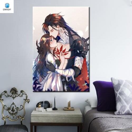 Coloring by numbers Fun Game digital paint by numbers Traditional Chinese anime poster modular painting gift for kids