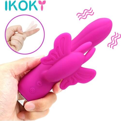 IKOKY Butterfly Vibrator G-spot Dildo 10 Speeds Clitoris Vagina Stimulator Sex Toys For Women Female Masturbator Silicone