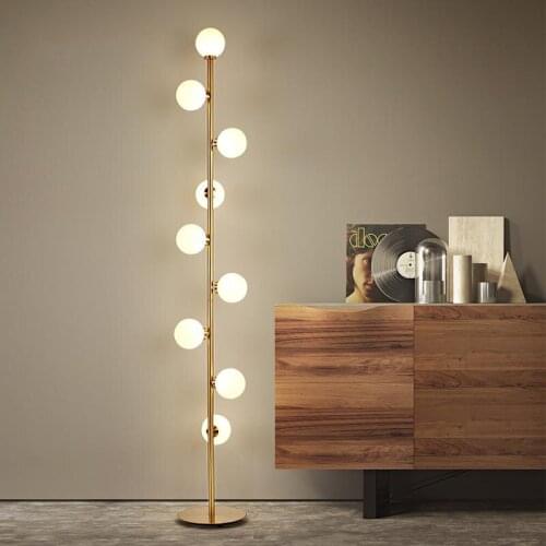 Modern Frosted Magic LED Floor Lamp Living Room Bedroom Study Glass Floor Lamp Nordic Home E27 Decor Lamp Bedside Standing Lamp