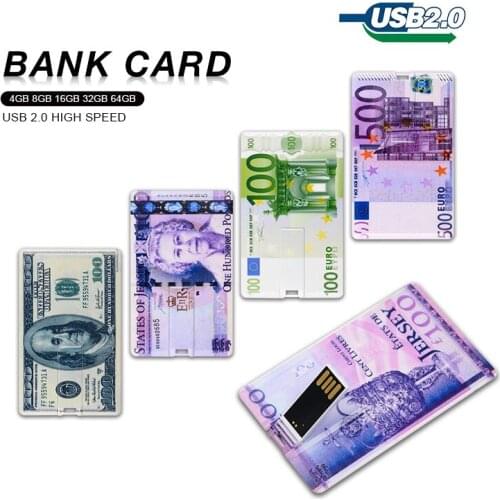 Currency usb 2.0 metal usb flash drive waterproof 128gb U disk usb key Pendrive 64GB 32GB 16GB 8GB Pen Drive memory stick