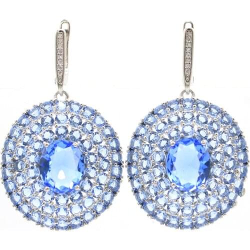 42x23mm Charming Square Shape Created Pink Kunzite For Women Daily Wear Silver Earrings Wholesale Drop Shipping