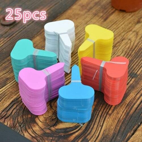 25/50 pcs Garden Labels Plant Classification Sorting Sign Tag Ticket Plastic Writing Plate Board Plug In Card Colorful