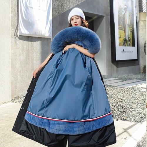 Plus size 3XL Women Thicken Parkas Fur Liner Hooded 2020 New Winter Coat Women Wadded Jacket Long Parkas Gilrs Jaqueta Feminina