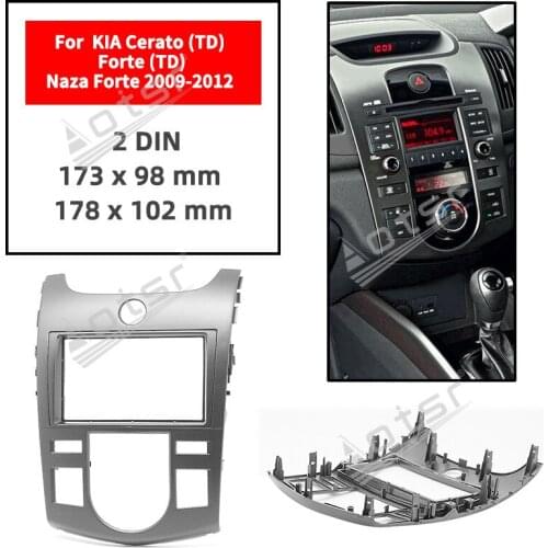 11-413 Top Quality Radio Fascia for KIA Cerato (TD) Forte (TD) Naza Forte 2009-2012 Stereo Fascia Dash CD Trim Installation Kit