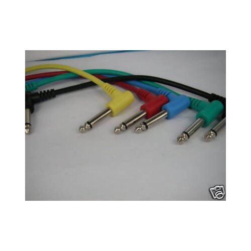 25x 8" Effects Pedal 1/4" Right Angle Patch Cable EP1