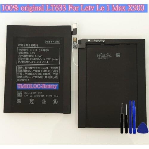 New Original High Quality 3400mAh LT633 Battery For Letv Max X900 LeEco Le Max Pro X910 Battery Le 1 Max + Tools