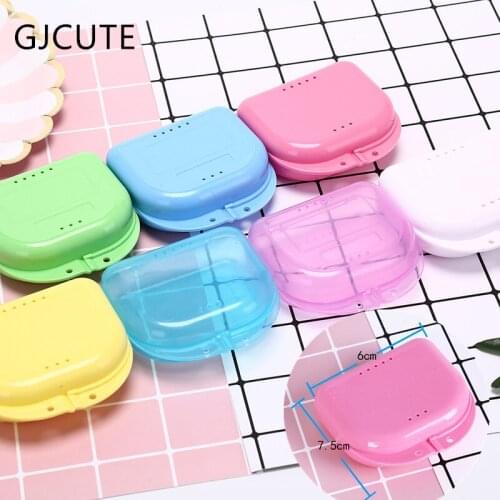 Denture Box Appliance Container Storage Dentures Cleaner Levert Denture Case 7 Colors Dental Tray Boxes 2021