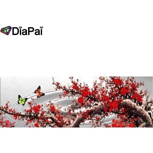 DiaPai 5D DIY Diamond Painting 100% Full Square/Round Drill "Flower butterfly" Diamond Embroidery Cross Stitch 3D Decor A23960