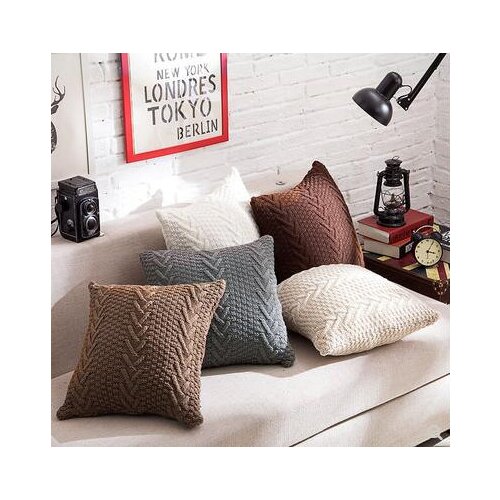 Designer wool knit i hug pillowcase Modern minimalist American Nordic cushion cover