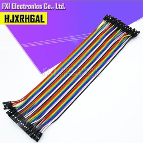 Dupont line 40pcs 20cm 2.54mm 1p-1p Pin Female to Female Color Breadboard Cable Jump Wire Jumper For Arduino