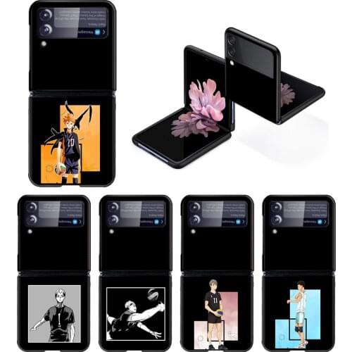 Haikyuu Love Volleyball Anime Hard PC Phone Case For Samsung Galaxy Z Flip 3 Z Flip3 5G ShockProof Back Cover Fundas