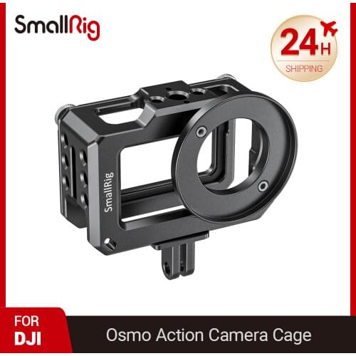 SmallRig DSLR Camera Cage for DJI Osmo Action Feature With 1/4 Thread 3/8 Arri Locating Thread Holes For DIY Options CVD2360