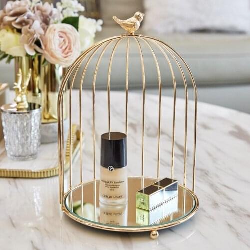 Bird Cage Storage Box Bedroom Dresser Desktop Light Luxury Storage Tray Living Room Decoration
