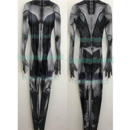 Mass Effect Cosplay Costume 3D Print Spandex Zenati Bodysuit Halloween costume for woman 2021 New