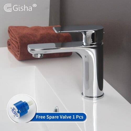 Gisha Basin Faucet Mixer Chrome Bathroom Basin Mixer Bathroom Tap Torneira Para Banheiro Basin Sink Faucet Hot Cold Faucet G1107