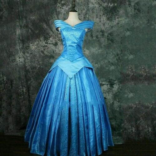 Sleeping Beauty Dress Adult Princess Aurora Blue Dress Prom Dress Custom