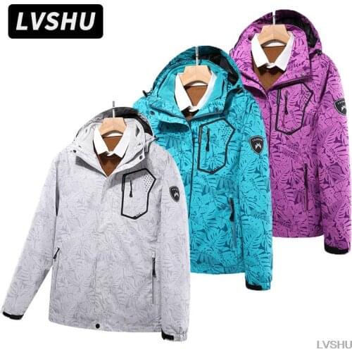 Jackets man waterproof coats windproof hiking fishing ski suit camouflage oversize Winter models Warm with extra fur thickness