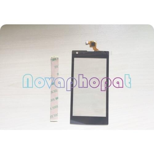 Novaphopat Black touchscreen For Qumo Quest 458 Touch Screen Digitizer Sensor Panel Replacement + tracking