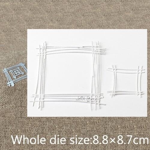 New Design Craft Metal stencil mold Cutting Dies Doodle square decoration scrapbook die cuts Album Paper Card Craft Embossing
