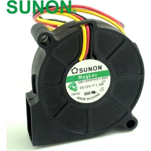 New GB1205PHV1-8AY F.GN 5015 50mm 12V 1.2W magnetic bearing cooling fan 50*50*15mm