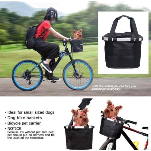 Bicycle Front Basket Pouch Bike Bags Bicycle Front Bag Pet Carrier Cycling Aluminum Frame Bag Cycling Outdoor Camping Riding