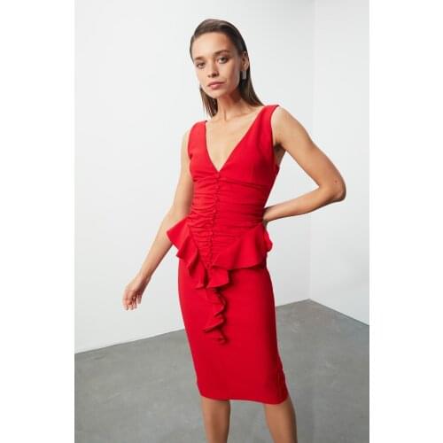 Trendyol Flywheel Detail Dress TPRSS20EL1484