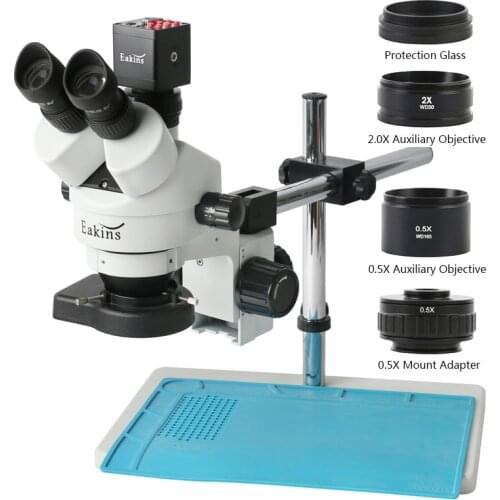 Professional Simul Focal 3.5X-90X Trinocular Stereo Microscope 13MP SONY IMX307 HDMI VGA Camera For PCB Soldering