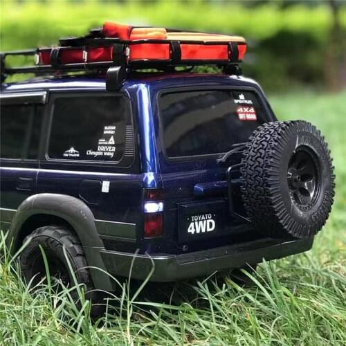 ​ Frame Simulation Climbing Car Tire Holder Durable Metal Spare Tire Seat for 1/10 Land Cruiser LC80 RC Crawler Car