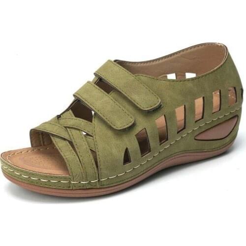 Women Sandals Fashion Women Shoes Breathable Color Fish mouth Sandals Shoes Ankle-Wrap Sandalia Feminina Large Size 35-43