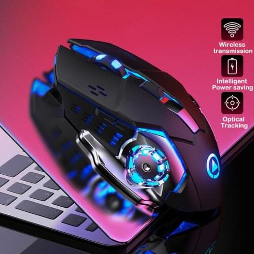 Silent Gaming Wireless Mouse 2.4GHz 1600 DPI Rechargeable Wireless Mice USB Optical Game Backlight Mouse For PC Laptop