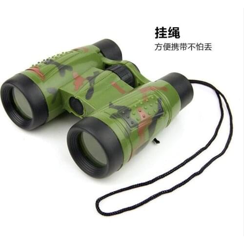 The outdoor toys for equip Exploring Ability Developing Climbing Unisex Binoculars Boys Military Color Equipment Model With The