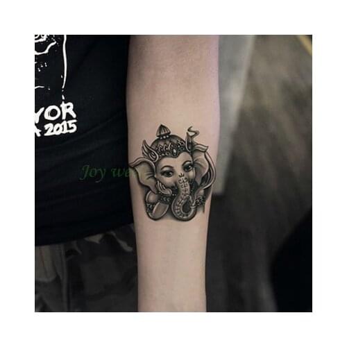 Waterproof Temporary Tattoo Sticker 10.5*6 cm elephant tattoo Ganesha tatto stickers flash tatoo fake tattoos for girl women