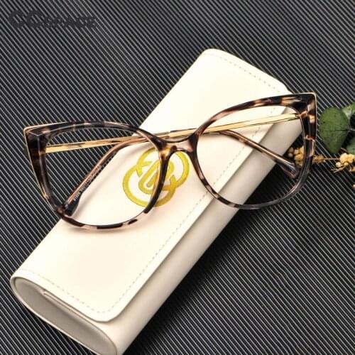 53270 Cat Eye Ladies Eyewear Anti Blue Light Lenses TR90 Frame Spring Hinge Womens Computer Glasses
