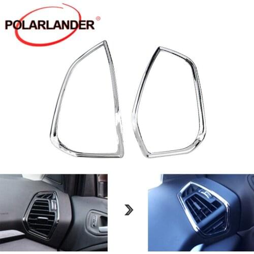 2pcs ABS KUGA ESCAPE 2013-2018 Chrome Side Dashboard Air Vent Outlet Trim silver NEW Cover Frame for Ford