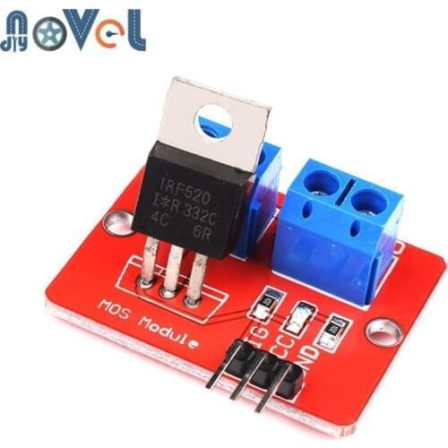 5PCS/LOT IRF520 MOS Driver Module PWM Dimmer For MCU ARM Raspberry Pi 0-24V Top Mosfet Button PWM Dimming For Arduino