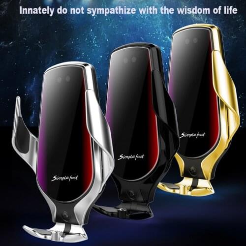 R3s Infrared Sensor Car Phone Holder Air Vent Clamping Mobile Phone Holder Car Support For iPhone 11 12 XS X XR Samsung Xiaomi