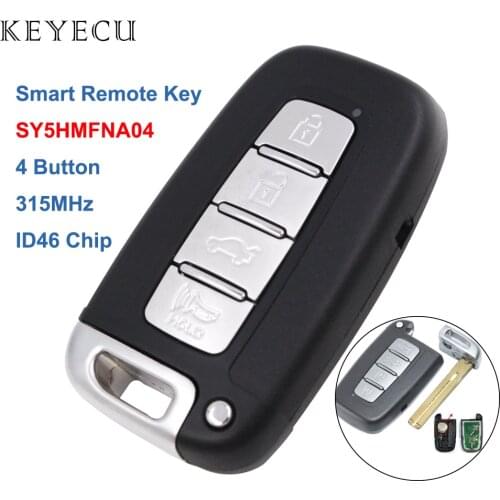Keyecu Smart Remote Car Key 4 Buttons 315MHz ID46 Chip for Hyundai Equus Sonata Genesis for Kia Rio Optima 2011 2012 2013 2014
