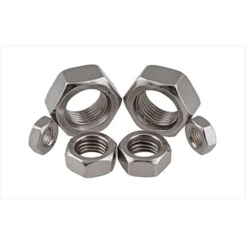 Free shipping 50Pcs DIN934 M2 M2.5 M3 M4 M5 M6 M8 304 Stainless Steel Metric Thread Hex Nut Hexagon Nuts HW009