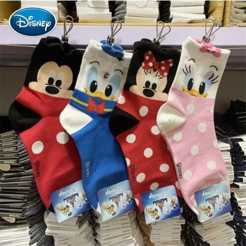 Disney Mickey Minnie Donald Cute Cartoon Cotton Socks Boys Girls Socks