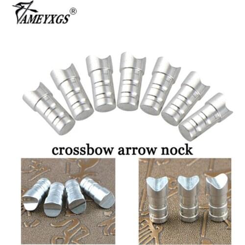 24/50/100pcs Archery Aluminum Arrow Nocks Crossbow Arrows Tails For 7.6mm Carbon/Fiberglass Arrow Shaft Shooting Accessories