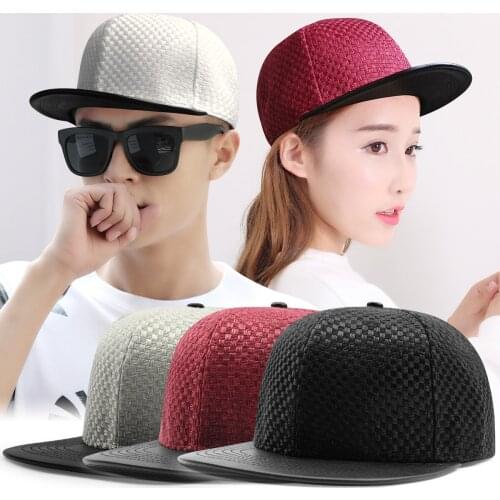 Korean style mens and womens hiphop flat-brimmed cap spring, summer, autumn and winter cotton and linen plaid breathable baseb