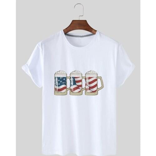 Summer Womens Blouse Personality Fashion Cup Print Blouse T Shirt O Collar Short Sleeve Casual Womens Short Sleeve T ShirtSlim