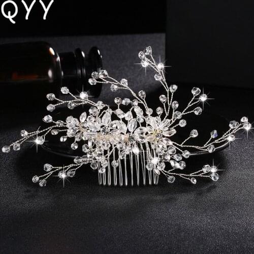 Fashion Wedding Hair Comb Handmade Crystal Bridal Hair Accessories Jewelry Headpieces for Hairstyle