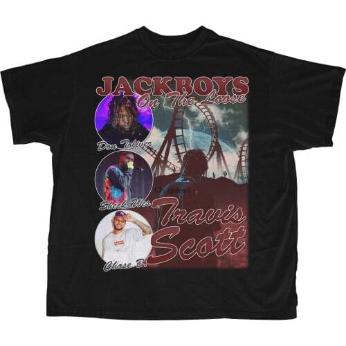JackBoys Shirt Bootleg Rap Tee Short Sleeve Unisex Black Vintage Style T Shirt DMN Vintage