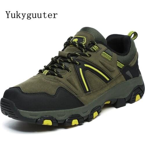 Men Hiking Shoes Outdoor Walking Jogging Trekking Boots Mountain Climbing Sport Male Waterproof Sneakers Athletic Non-slip