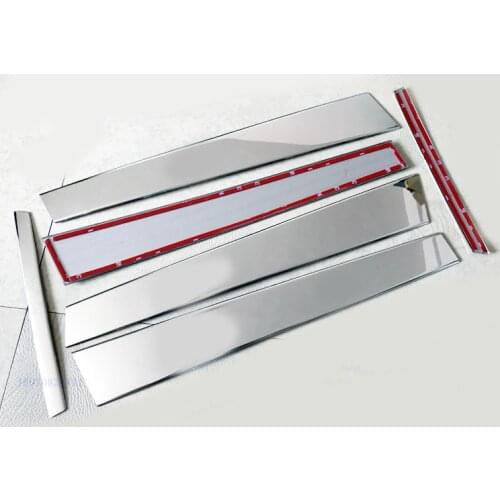 6pcs Stainless Steel Window Trims Center Pillars B+C Pillar Covers 6pcs Trim For Mazda 6 M6 2003~2008