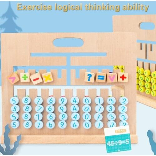 Educational Wooden Math Toys For Children Montessori Materials Learning To Count Numbers Early Mathematics Education For Babies