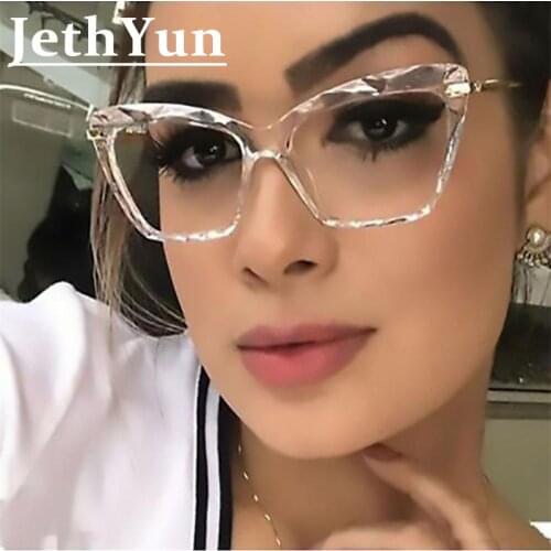 Clear Frame Square Spectacles Vintage Cat Eye Glasses Frame 2020 Luxury Brand Sunglasses Frame Women Myopia Nerd Glasses