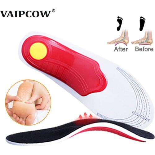 VAIPCOW Orthotic insole High Arch Support Insoles 3D Arch Support Flat Feet Women Men orthopedic Foot pain Unisex dropshipping